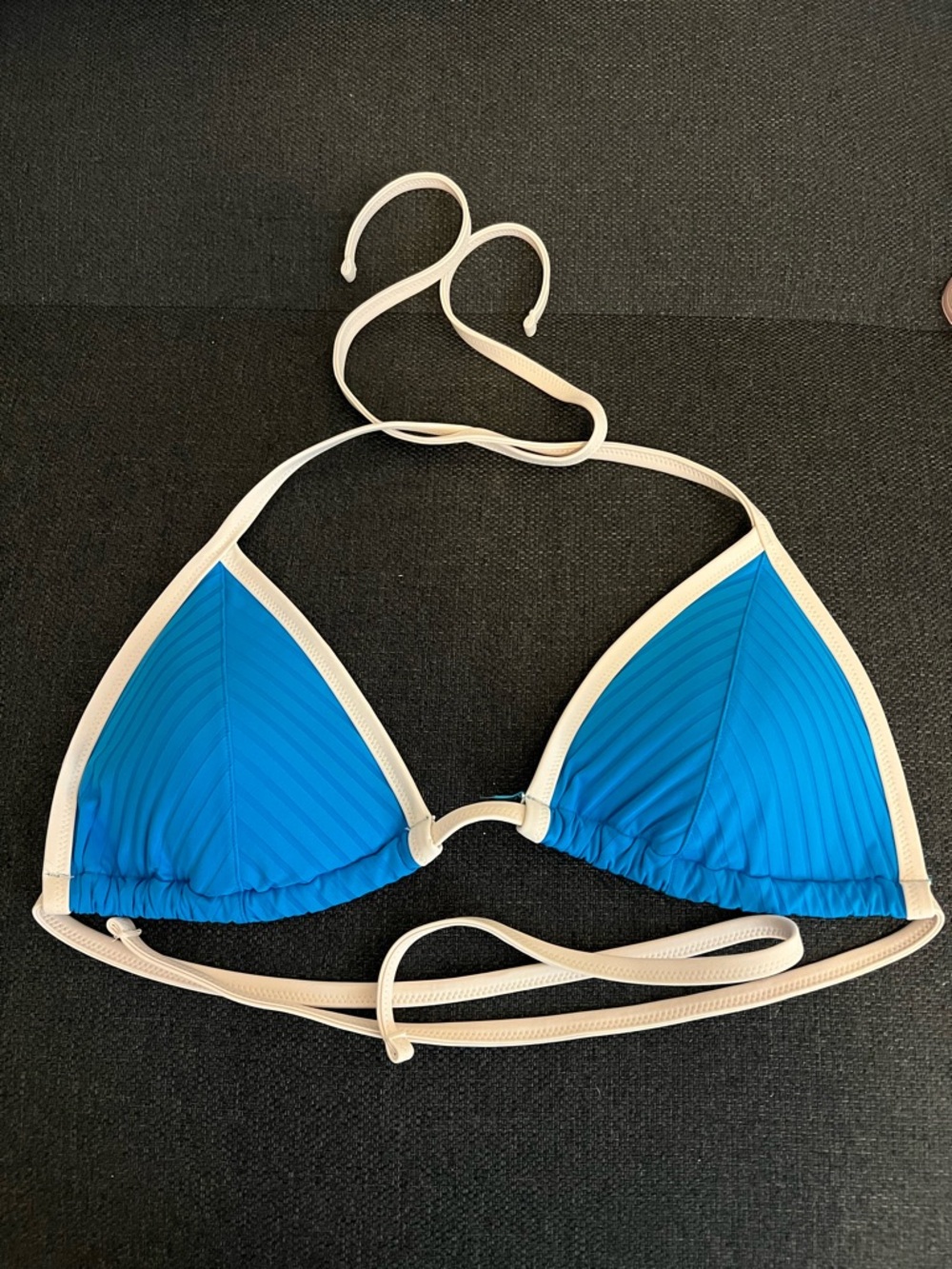 Aerie Blue Ribbed Bikini top XL